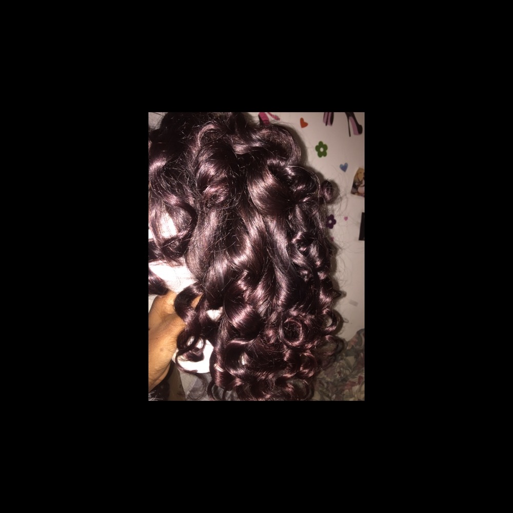 Ombré Burgandy virgin hair wig